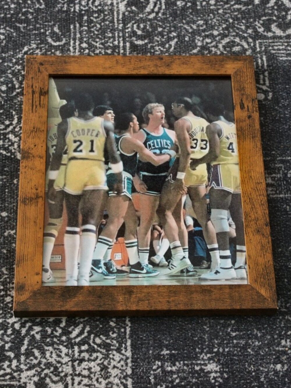 Vintage Basketball Kareem vs Bird Photo Print 8x10 Classic Sports Wall Decor Art